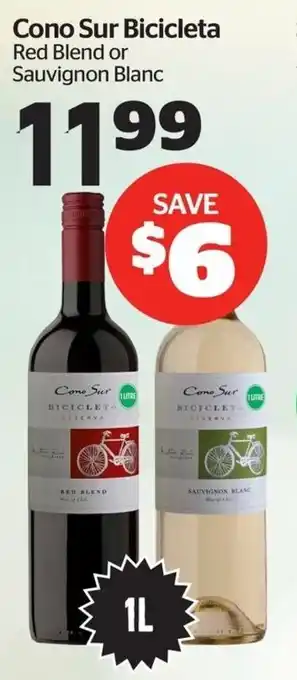 Calgary Co-op Cono Sur Bicicleta Red Blend or Sauvignon Blanc offer