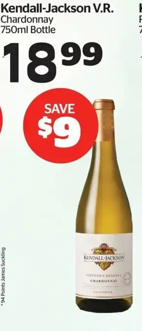 Calgary Co-op Kendall-jackson V.R. chardonnay offer