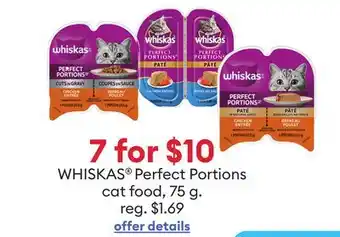 Petsmart WHISKAS Perfect Portions cat food offer