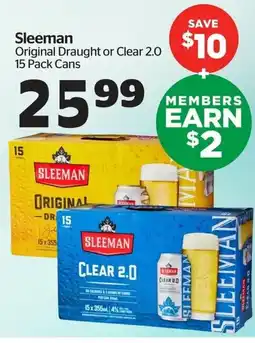 Calgary Co-op Sleeman Original Draught or Clear offer