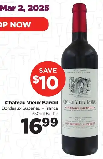 Calgary Co-op Chateau Vieux Barrail offer