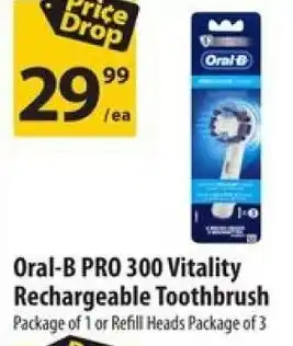 Co-op Oral-B PRO 300 Vitality Rechargeable Toothbrush offer