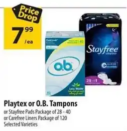 Co-op Playtex or O.B. Tampons offer