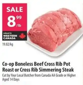 Co-op Co-op Boneless Beef Cross Rib Pot Roast or Cross Rib Simmering Steak offer