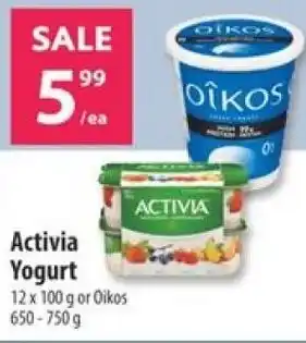 Co-op Activia Yogurt offer