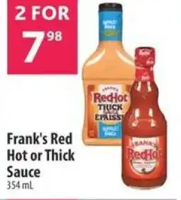 Co-op Frank's red hot or thick sauce offer