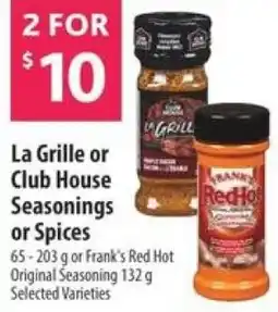 Co-op La Grille or Club House Seasonings or Spices offer