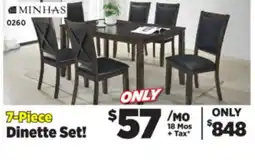 Surplus Furniture Bristol Grey 7Pc Dinette Set offer