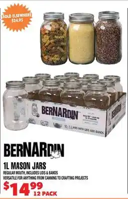 Len's Mill Stores Bernardin 1L Mason Jars offer