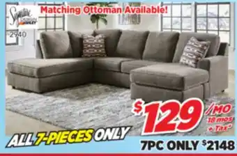 Surplus Furniture 7PC Package: O'Phannon Putty 2Pc Sectional offer