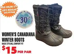 Len's Mill Stores Women's Canadiana Winter Boots offer