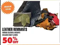 Len's Mill Stores Leather Remnants offer