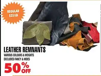 Len's Mill Stores Leather Remnants offer