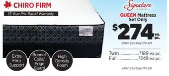 Surplus Furniture Chiro Firm Queen Mattress Set offer