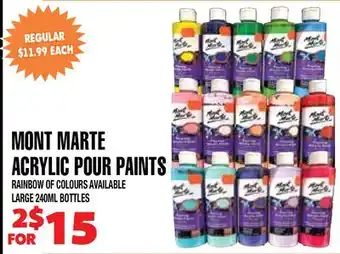 Len's Mill Stores Mont Marte Acrylic Pour Paints offer