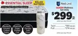 Surplus Furniture Essential Sleep Queen Mattress Set offer