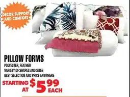 Len's Mill Stores Pillow Forms offer