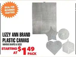 Len's Mill Stores Lizzy Ann Brand Plastic Canvas offer