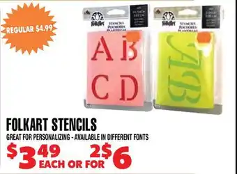 Len's Mill Stores Folkart Stencils offer