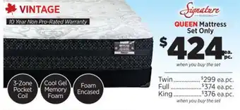 Surplus Furniture Vintage Queen Mattress Set offer