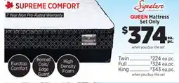 Surplus Furniture Supreme Comfort Queen Mattress Set offer