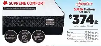 Surplus Furniture Supreme Comfort Queen Mattress Set offer