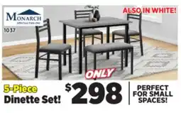 Surplus Furniture Grey/Black 5Pc Dinette Set offer