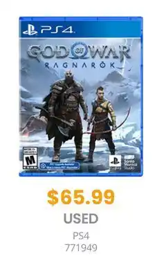 GameStop USED PS4 - GOD OF WAR RAGNAROK offer