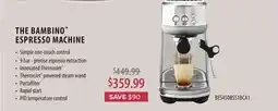 TA Appliances & Barbecues BREVILLE THE BAMBINO ESPRESSO MACHINE offer