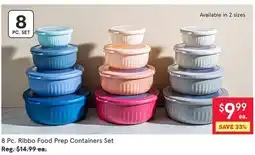 Kitchen Stuff Plus 8 Pc. Ribbo Food Prep Containers Set offer