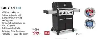 TA Appliances & Barbecues BROIL KING BARON 420 PRO offer