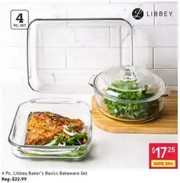 Kitchen Stuff Plus 4 Pc. Libbey Baker's Basics Bakeware Set offer