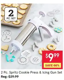 Kitchen Stuff Plus 2 Pc. Spritz Cookie Press & Icing Gun Set offer