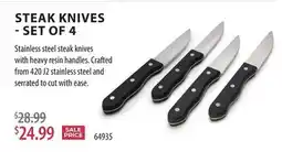 TA Appliances & Barbecues STEAK KNIVES-Stainless offer