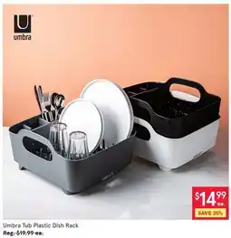 Kitchen Stuff Plus Umbra Tub Plastic Dish Rack offer