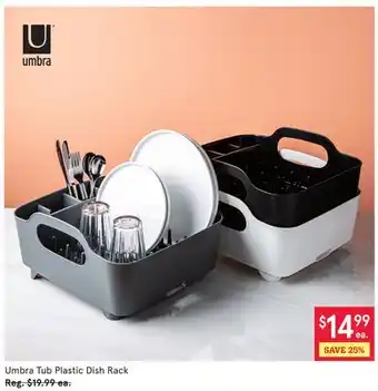 Kitchen Stuff Plus Umbra Tub Plastic Dish Rack offer