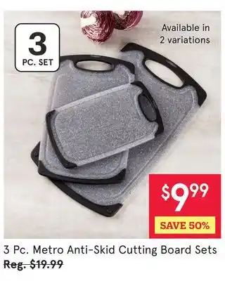 Kitchen Stuff Plus 3 Pc. Metro Anti-Skid Cutting Board Sets offer