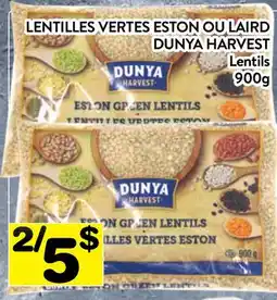 Supermarché PA LENTILLES VERTES ESTON OU LAIRD DUNYA HARVEST | Lentils offer