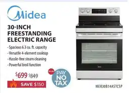 TA Appliances & Barbecues MIDEA 30-INCH FREESTANDING ELECTRIC RANGE offer