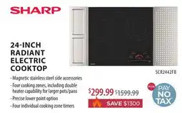 TA Appliances & Barbecues SHARP 24-INCH RADIANT ELECTRIC COOKTOP offer