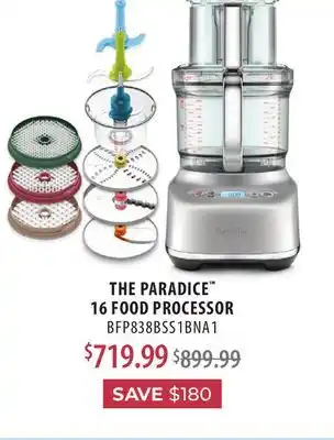 TA Appliances & Barbecues BREVILLE THE PARADICE 16 FOOD PROCESSOR offer