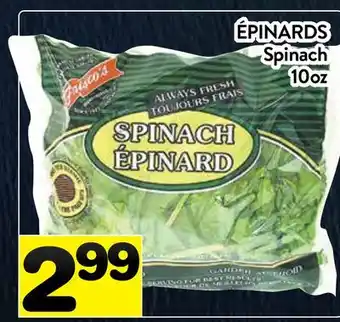 Supermarché PA ÉPINARDS | Spinach offer