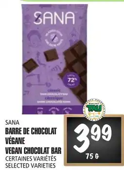 Marches Tau BARRE DE CHOCOLAT VÉGANE SANA offer