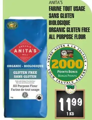 Marches Tau FARINE TOUT USAGE SANS GLUTEN BIOLOGIQUE ANITA'S offer