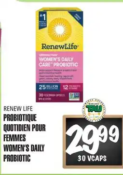 Marches Tau PROBIOTIQUE QUOTIDIENPOUR FEMMES RENEW LIFE offer