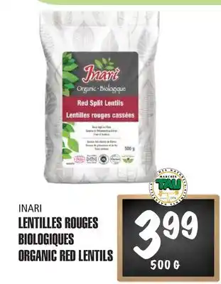 Marches Tau LENTILLES ROUGES BIOLOGIQUES INARI offer