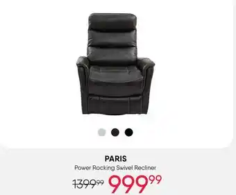 Meubles RD PARIS Power Rocking Swivel Recliner offer