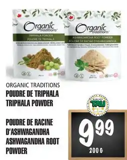 Marches Tau POUDRE DE TRIPHALA TRIPHALAPOWDER ORGANIC TRADITIONS offer