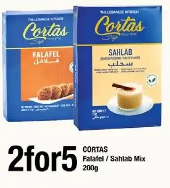 Arz Fine Foods Cortas falafel / sahlab mix offer