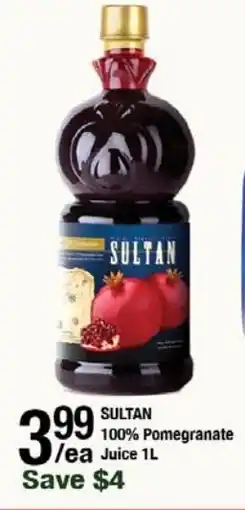 Arz Fine Foods Sultan 100% pomegranate lea juice offer